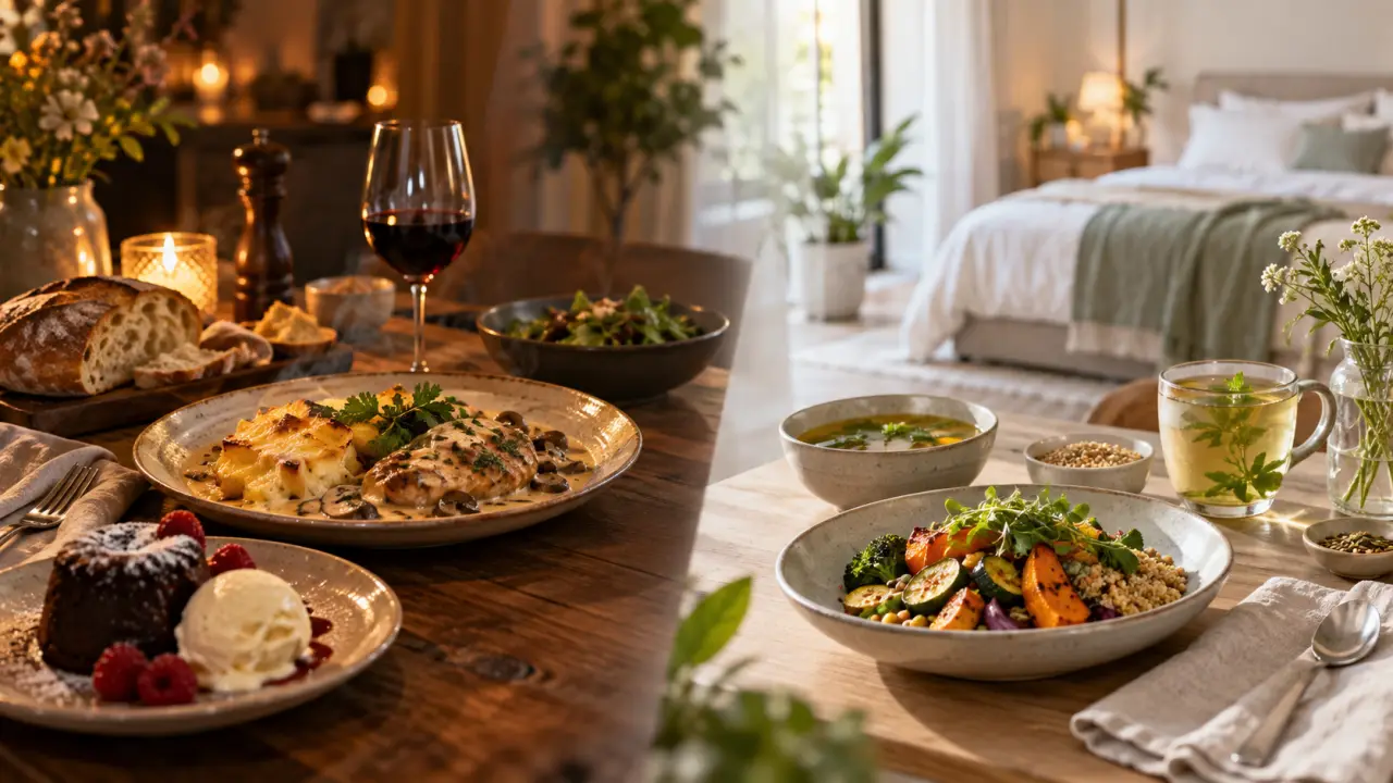 Dîner équilibré et léger dans une ambiance chaleureuse