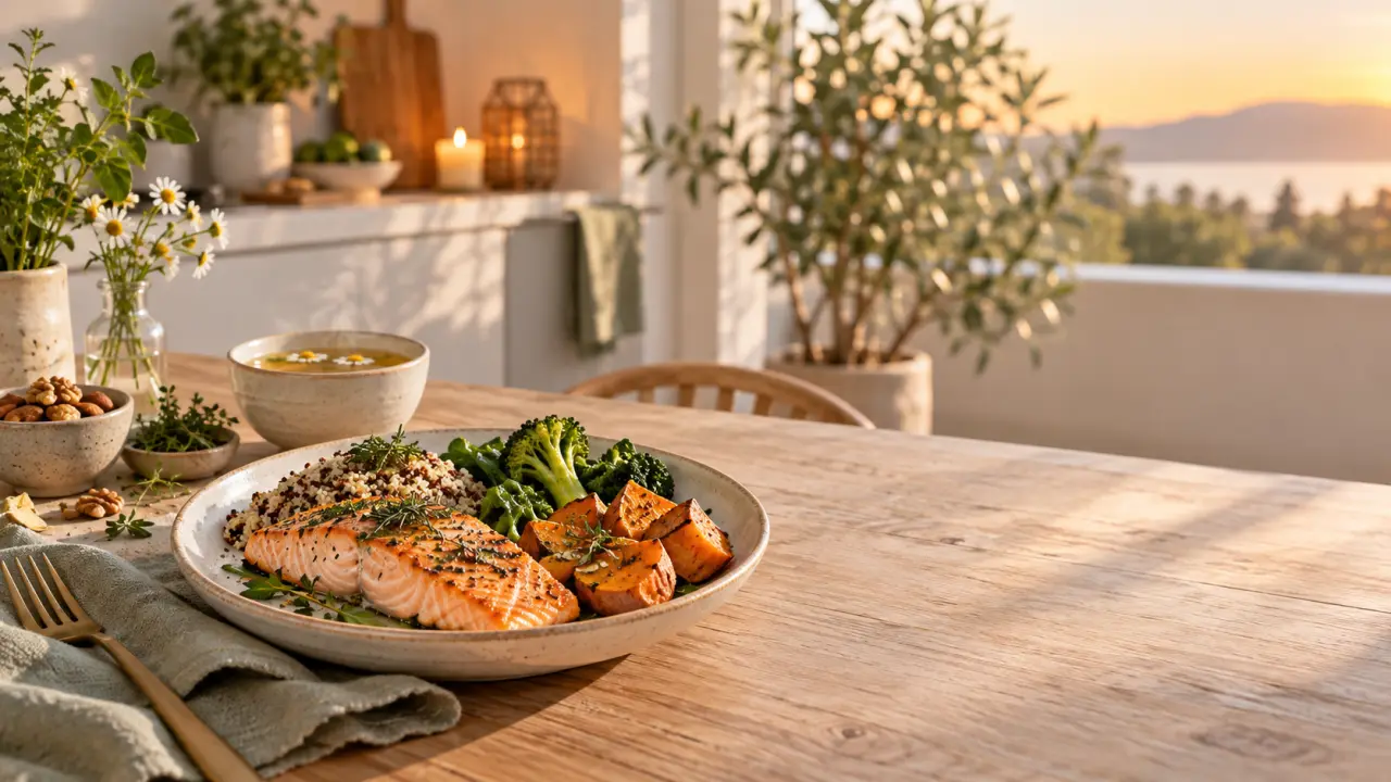 Dîner équilibré et apaisant servi dans une ambiance chaleureuse