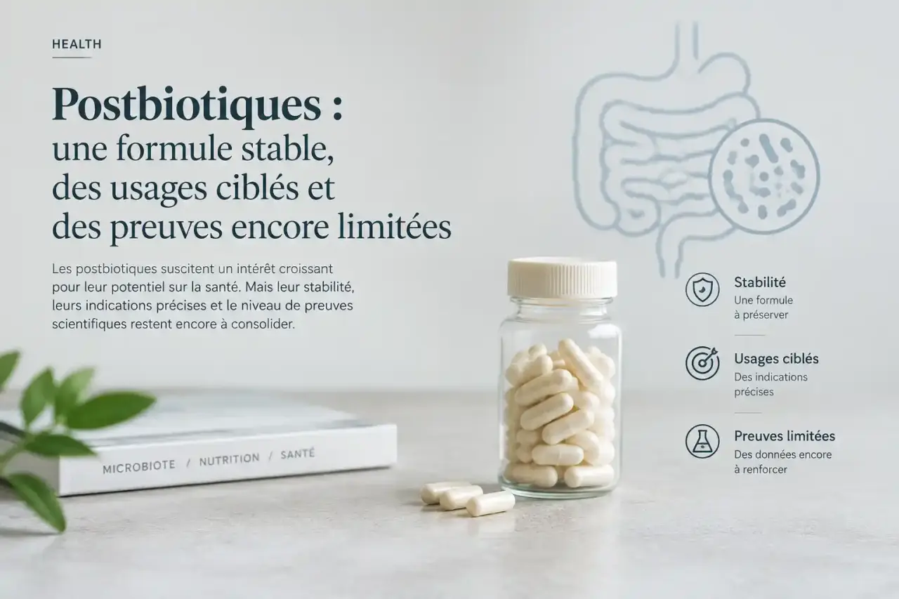 Postbiotiques : une formule stable, des usages ciblés et des preuves encore limitées