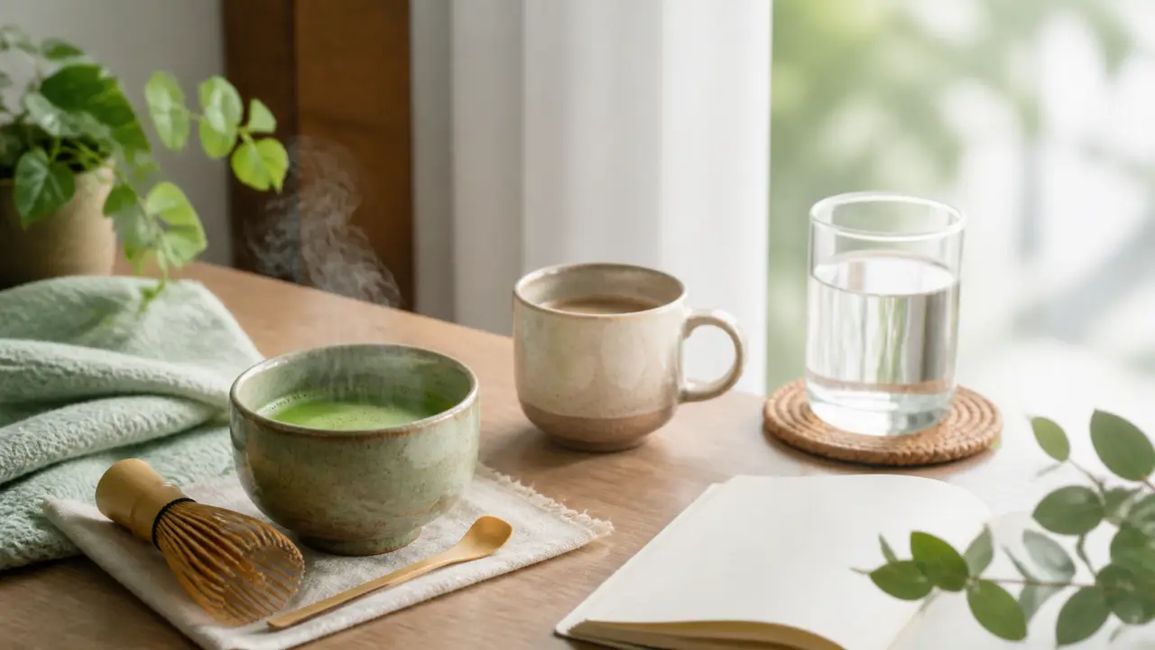Espace de consultation lumineux et apaisant avec plantes, bois clair et lumière douce du matin